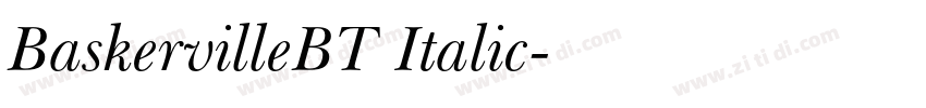 BaskervilleBT Italic字体转换